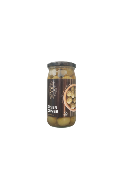 ARGRINIO grüne Oliven im Glas mit Kern / 215 gr. netto