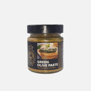 Olivenpaste aus grünen Prasinis Oliven
