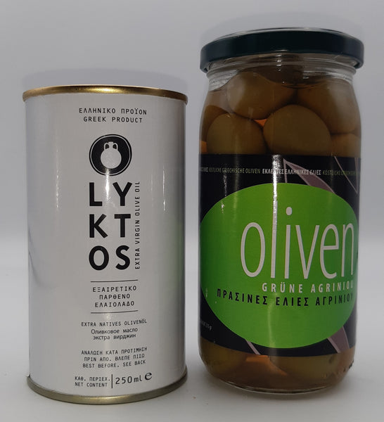 Probierset Olivenöl / Oliven in 2 Varianten